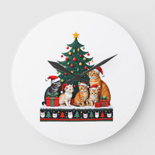 Katten Kerst Grappig Lelijke Vrouwen Mannen Merry Grote Klok