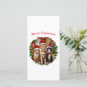 Katten kerst kaarten (Staand voorkant)