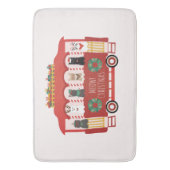 Katten Kerst Trolly Meowy Kerstmis Badmat (Voorkant Verticaal)