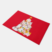 Katten kerstboom Funny Cats Kerstmis Deurmat (Schuin)