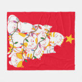 Katten kerstboom Funny Cats Kerstmis Fleece Deken (Voorkant (Horizontaal))