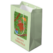 KATTEN KERSTBOOM Medium Gift Bag Medium Cadeauzakje (Achterkant Gekanteld)