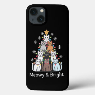 Katten Kerstboom Meowy Bright Schattige Xmas iPhone 13 Hoesje