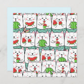 Katten Kerstkaart (Voorkant / Achterkant)