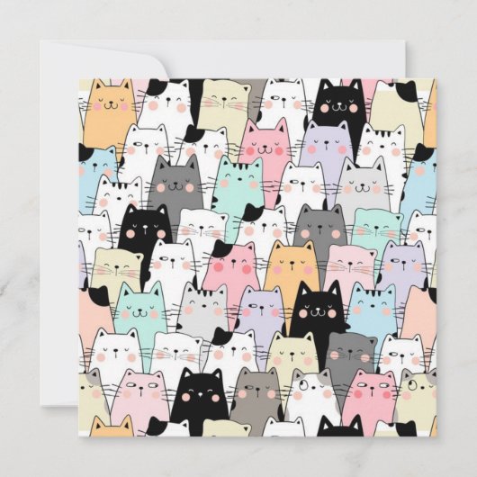 Katten Kerstkaart (Voorkant)