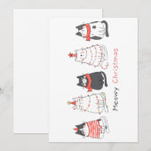 Katten Kerstmis Katten Feestdagenkaart (Voorkant / Achterkant)