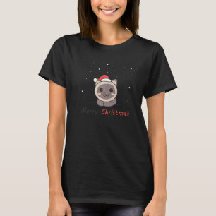 Katten Kerstmis Kerst Dieren Feeërieke Lichten Met T-shirt