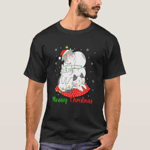 Katten Kerstmis Ree Lichtjes Kerstman Katten Kerst T-shirt
