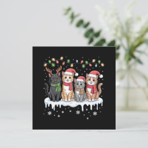 Katten Kerstverlichting Sinterklaas Kattenliefhebb Feestdagenkaart