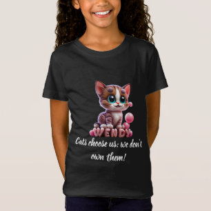 Katten kiezen ons; wij bezitten ze niet t-shirt