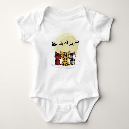 Katten kijken Santa Baby Outfit - Schattigee vakan Romper (Voorkant)