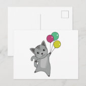 Katten Kitten ballonnen luiden: gezonde katten Briefkaart (Voorkant / Achterkant)