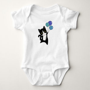 Katten Kitten Balloons klinkende dieren zwarte kat Romper