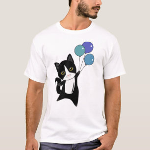 Katten Kitten Balloons klinkende dieren zwarte kat T-shirt