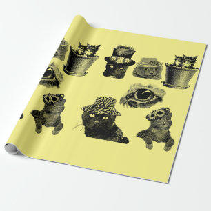 Katten Kittens Pets Art Ilustraties Cadeaupapier