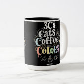 Katten Koffie en Kleuren Tweekleurige Koffiemok (Voorkant rechts)