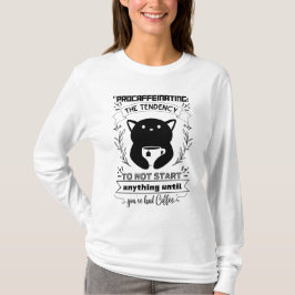 Katten Koffie Quote T-shirt