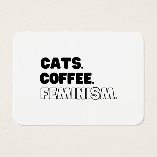 Katten Koffiefeminisme Visitekaartje (Voorkant)