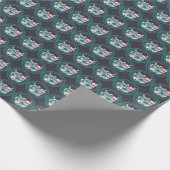 katten koppel valentine Day Funny Cadeaupapier (Hoek)