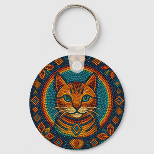 Katten kraalontwerp sleutelhanger