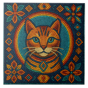 Katten kraalontwerp tegeltje
