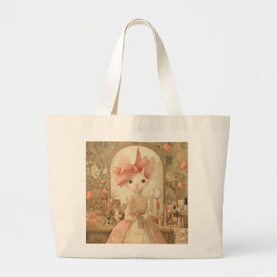Katten – Kunstportret van Victoriaanse Kat - MIss Grote Tote Bag