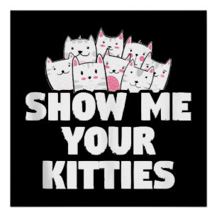 Katten laat me je poesjes zien perfect poster