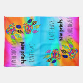Katten Laat Paw Prints Op Uw Hart Keuken Handdoek (Horizontaal)