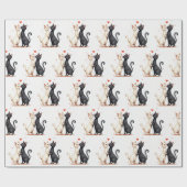 Katten langzaam dansen cadeaupapier (Vlak)