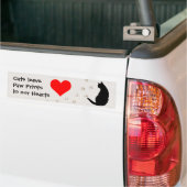 Katten laten prints achter in ons hart bumpersticker (Op Truck)