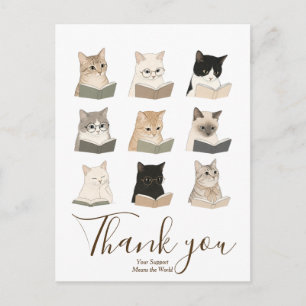 Katten Lezen Boek week Liefhebber Cadeau Boekenlie Briefkaart