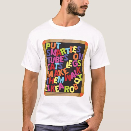 Katten lopen als een robot t-shirt (Voorkant)