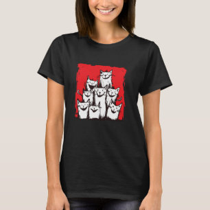 Katten losgelaten liefdevolle vreugdevolle uitdruk t-shirt