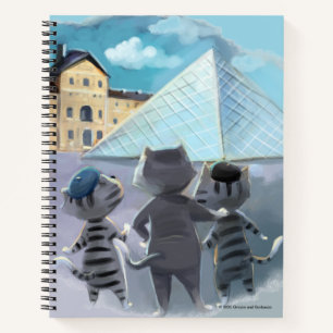 Katten Louvre Parijs - Spiraal Notebook Notitieboek