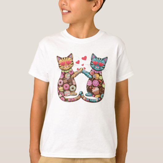 Katten Love T-shirt (Voorkant)