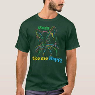 Katten maken me gelukkig 1 t-shirt