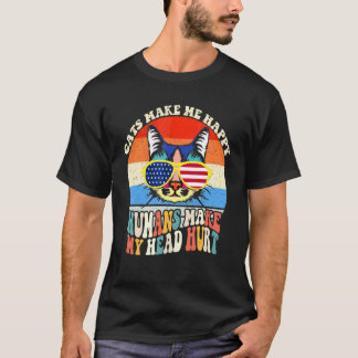 Katten Maken Me Gelukkig Mensen Maken Mijn Hoofd Z T-shirt