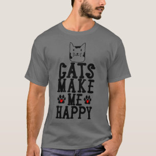 Katten maken me Happy1 T-shirt