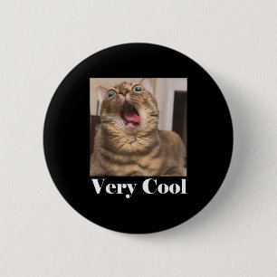 Katten Meme Grafisch Domme Katten Humor Grappige K Ronde Button 5,7 Cm