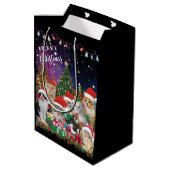 Katten Merry Kerstlight Medium Cadeauzakje (Achterkant Gekanteld)