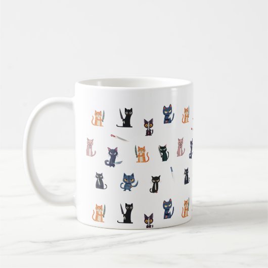 Katten & messen Mok (Links)
