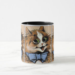 Katten met Blue Bowtie Schilderij van Louis Wain Mok
