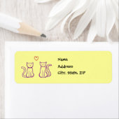 Katten met hart etiket (Insitu)