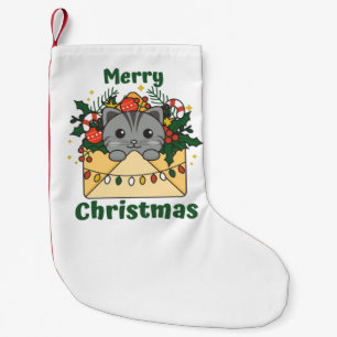 Katten met kerstbrief winterdieren kleine kerstsok