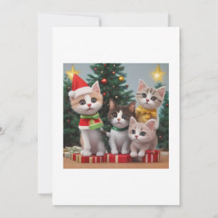 Katten met Kerstmis Kaart