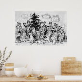 Katten met Kerstmis Louis Wain Poster (Keuken)