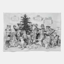 Katten met Kerstmis Louis Wain