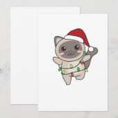 Katten met kerstwinterdieren feestdagenkaart (Voorkant / Achterkant)