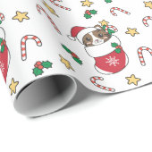 Katten met kerstwintersneeuw cadeaupapier (Rol Hoek)