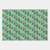 Katten met kreukbaar kerstpapier, flatplaat set va inpakpapier vel (Voorkant 3)